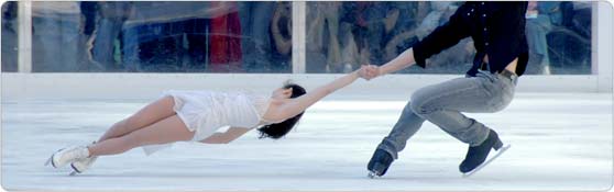 Ice Skaters perform