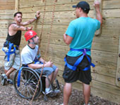 Rockwall Climbing for people with disabilities
