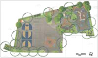 image of the reconstruction plan for Davis Park links to the capital project of the month for May 2005