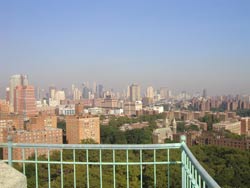 Image of the view from the top of the Prison Ship Martyrs Monument in Fort Greene Park.
