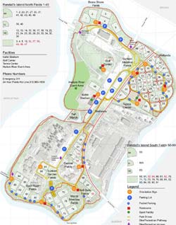 Redevelopment plan for Randall&rsquo;s Island Sports Fields, including the numbering system that will be in place as the fields come on line.
