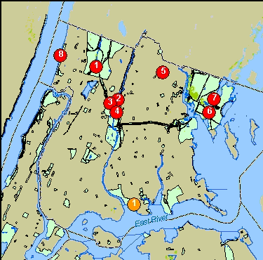 Map of Bronx Restoration Sites