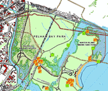 Map of the Iroquois Pipeline area, Pelham Bay Park