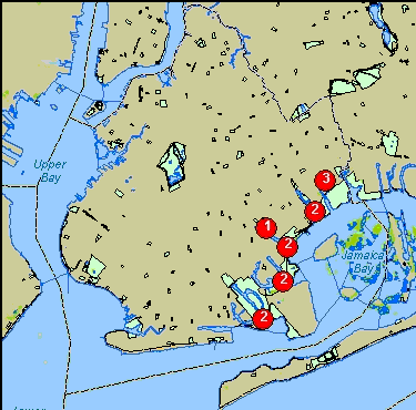 Map of Brooklyn protection sites