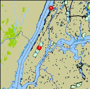 Map of Manhattan Protection sites