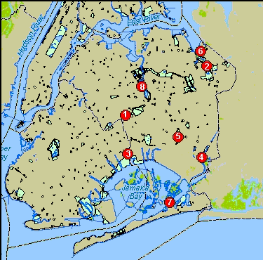Map of Queens protection sites
