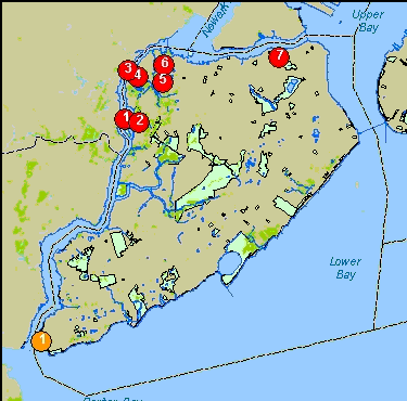 Map of Staten Island restoration sites