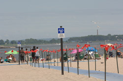 A Mobi-Mat at Orchard Beach.  Photo: Malcolm Pinckney, Parks