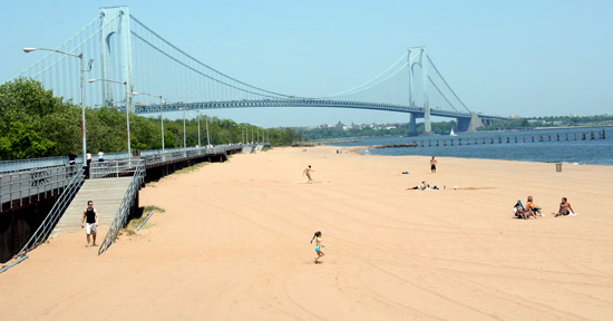 Opening day at South Beach in Staten Island. Photo: Malcolm Pinckney, Parks