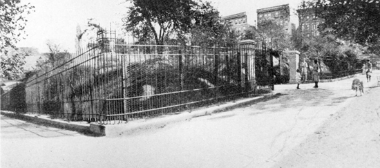 Northwest entrance to Morningside Park, circa 1915, shortly after restorations. Neg. AR845 Image of Northwest entrance to Morningside Park, circa 1915, shortly after restorations. Neg. AR845