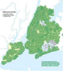 2030 Access to New York City Parks image of 2030 Access to New York City Parks