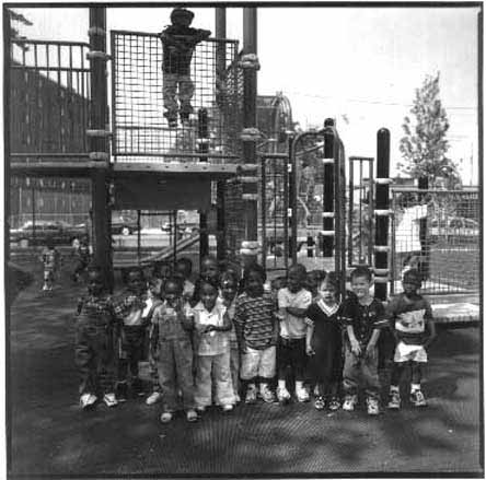 Photograph of children at a playground