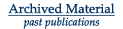 Archived Materials, Past Publications