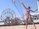 image from the Beach Volleyball Tournamnet in Coney Island Links to the photo journal 7/23/02 through 8/11/02