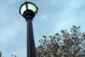 Photo of lamppost from the illumination of Eisenhower Mall and the Sphere at Battery Park