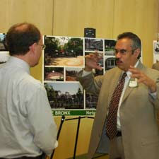 Two Parks employees discussing a new development