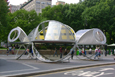 Image of Dennis Oppenheim, Tumbling Mirages. Photo by Clare Weiss, NYC Parks.