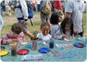 Kids participating in arts and crafts