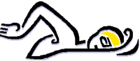 Graphic of swimmer in water