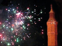 Fireworks by the Highbridge Tower