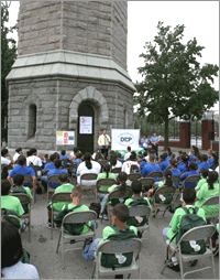 Children learn about water at Highbridge Tower