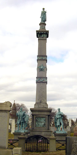 Photo of the Soldiers Monument in Calvary Cemetary, Queens