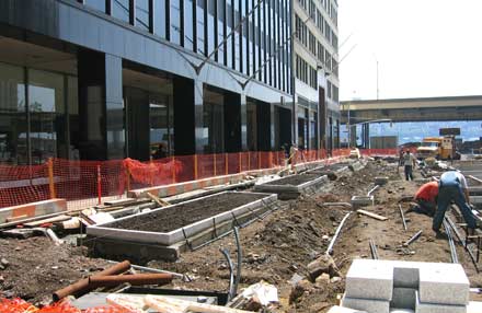 Photo of Wall Street Park site, east portion