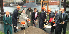 Photo of Parks officials at groundbreaking ceremony